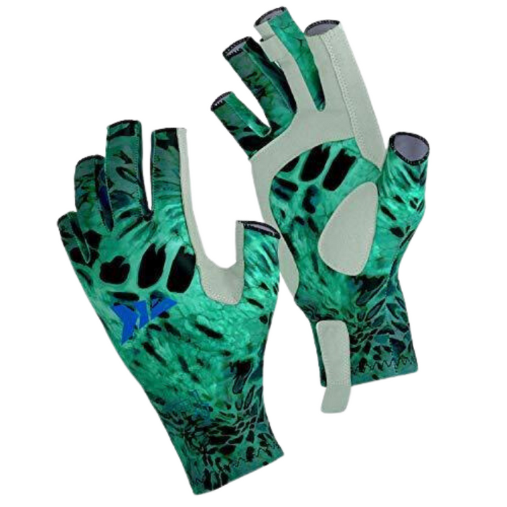Shimano G.Loomis Moss Camo Fishing Sun Gloves Tech Palm #M